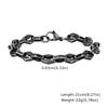 Retro Chain Bracelets for Men Boys,,Vintage Antique Stainless Steel Link Wristband,Classic Punk Zircon Gifts