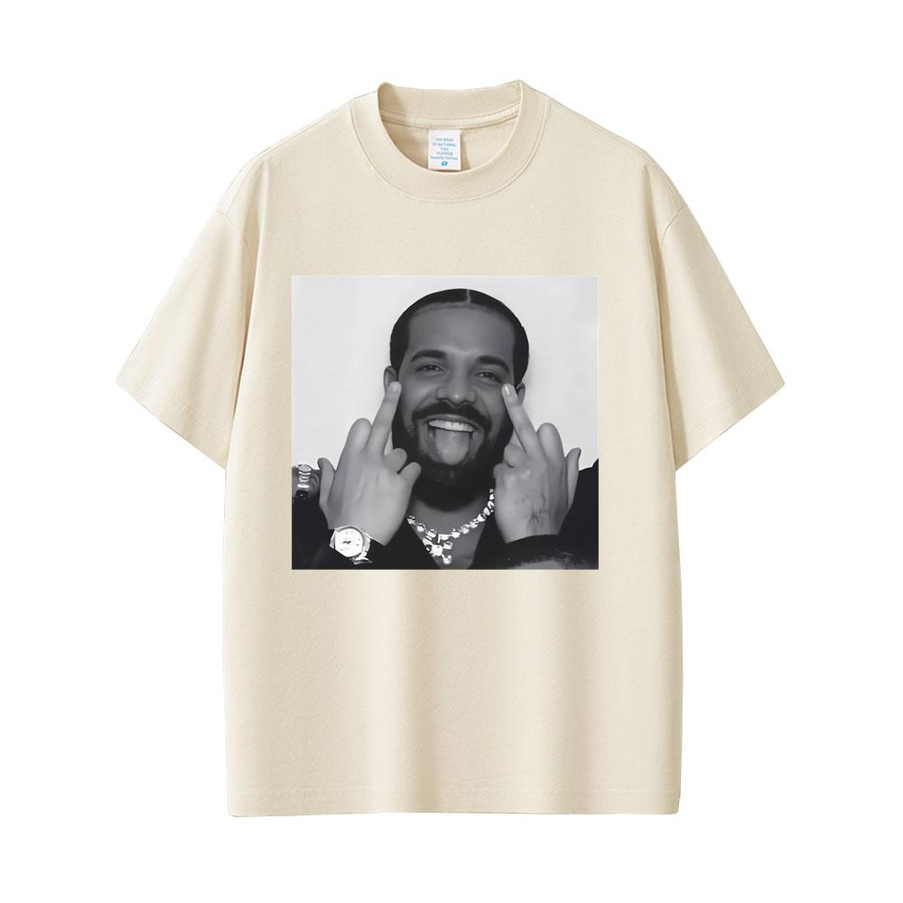 

Rapper Drake Friendly Gesture Funny Meme Tshirt Unisex Women Casual Humor T Shirts Short Sleeve Unisexs Hip Hop Vintage Tops T Shirt 4XL