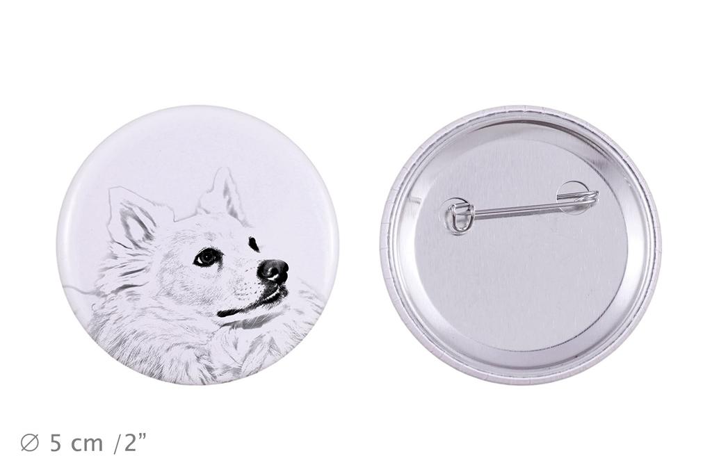 American Eskimo Dog, American Spitz – Pin with your dog, add your own photo – Design 01 | Art-Dog