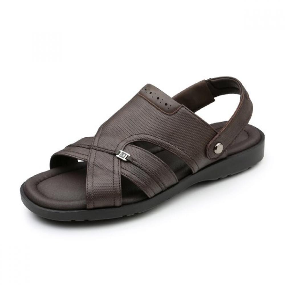 Land Rover Men S Leather Point cuShion Non Slip Two Way SandalS lanSac6333mf3 245/Braun