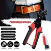 Portable Durable MultiFunction Belt Punch Manual LaborSaving Round Hole  Elliptical Hole  Flat