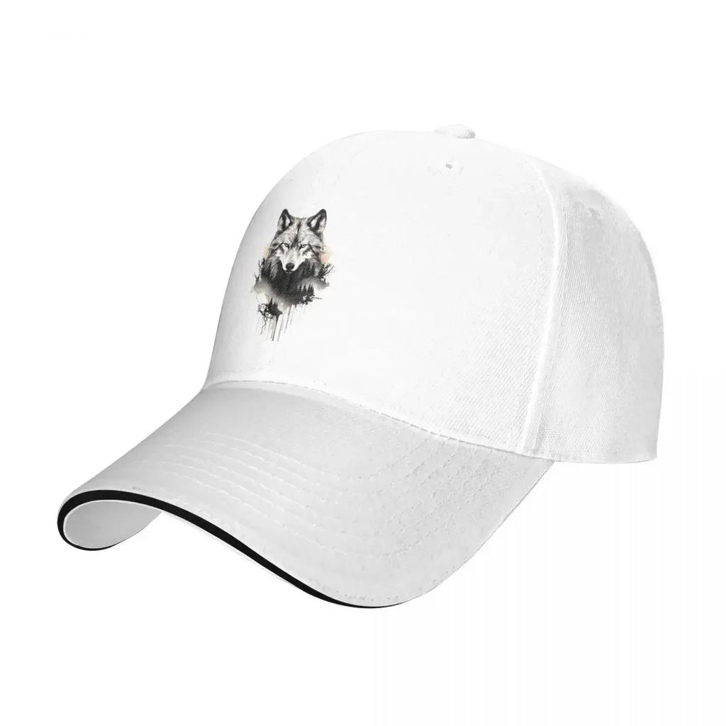 Scary Fox Baseball Cap Black and White UnisexTeens Print Trucker Hat Summer Casual Outdoor Gym Sun Visor Baseball Caps