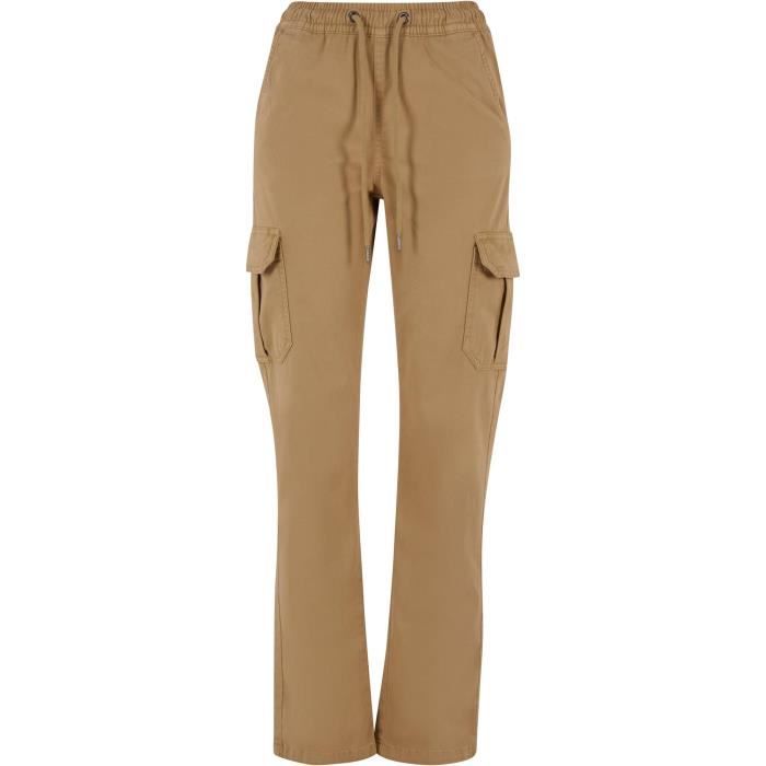 Pantalon Cargo - Urban Classics - Twill - Taille Haute - Beige - Confortable Et Tendance