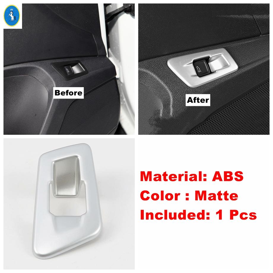 Matte Car Window Glass Lift / Water Cup Holder / AC Air Outlet Cover Trim ABS Accessories For Volkswagen T-Roc T Roc 2018 - Rear Trunk Button