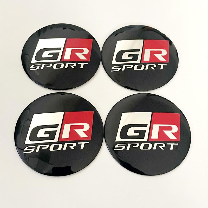 4Pcs 56mm GR Sport Logo Car Wheel Center Hub Caps Stickers Rim Decal For Toyota Corolla 86 Supra CHR Yaris Camry Prius Rav4 Auto
