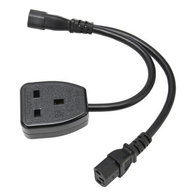 IEC320 C13 Buchse auf C14 Stecker Kabel 1 auf 2 Ausgänge Wasserdicht Isolierte PVC-Gehäuse IEC320 Y-Splitter