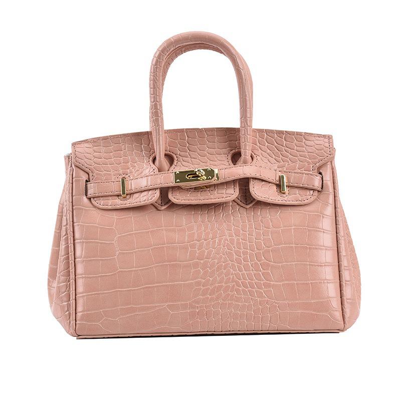 Σικ Γυναικεία Τσάντα Kelly με Μοτίβο Κροκόδειλου - Στυλάτος Ευρωπαϊκός & Αμερικανικός Σχεδιασμός