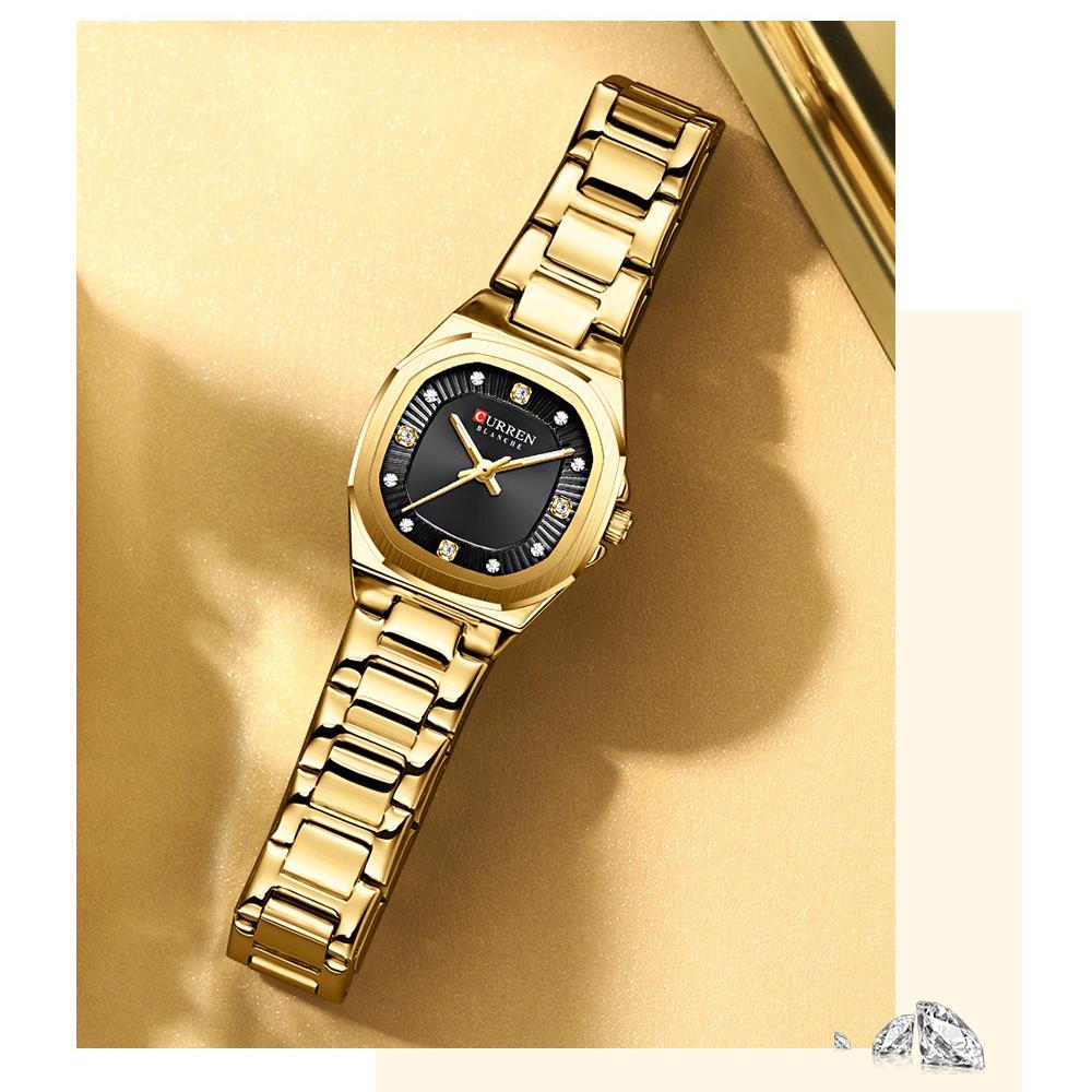 Elegant Women Wristwatch Waterproof Luminous Watch Ladies Stainless Steel Quartz Square Dial Women's Watches
