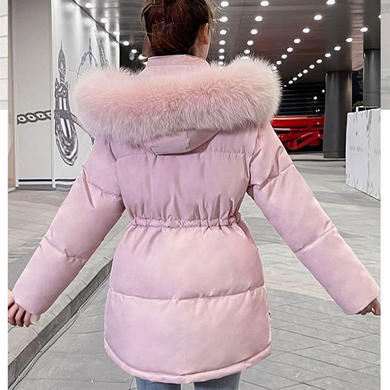 Women's Mid-length Cotton-padded Jacket Korean Style Slim and Thick Fashion All-match Winter Padded Jacket