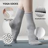High Elasticity Custom Yoga Socks Non-Slip Seamless Knitted Socks for Adults Featuring Anti-Slip Cuff Ankle for Summer