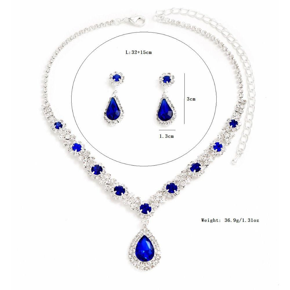 Premium Pendant Necklace Fashionable Dangle Earrings Wedding Jewelry Set  Valentine Day Gift