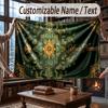 Floral Garden Theme Throw Blanket Custom Name Text Personalized Blanket Soft Cozy Blanket for Home Sofa Bed
