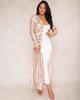 2025 Hot Seller: Sexy European & American Sequin Long See-through Cardigan Dress