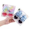 Multi-style Baby Sunglasses Headband Set Hearted Shaped Sunglasses & Bow Headband for Baby Girls Summer Outdoor Gift