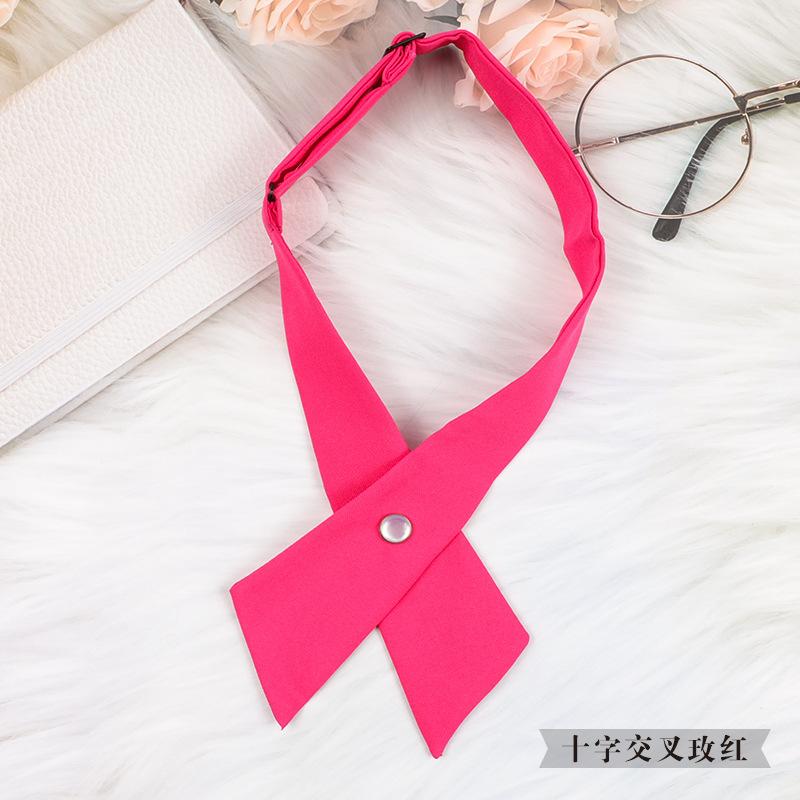 Korean Version Of British Jk School Uniform Cross Bow Tie Men And Women Students School Uniform Collar Flower Professional Wear Shirt Bow