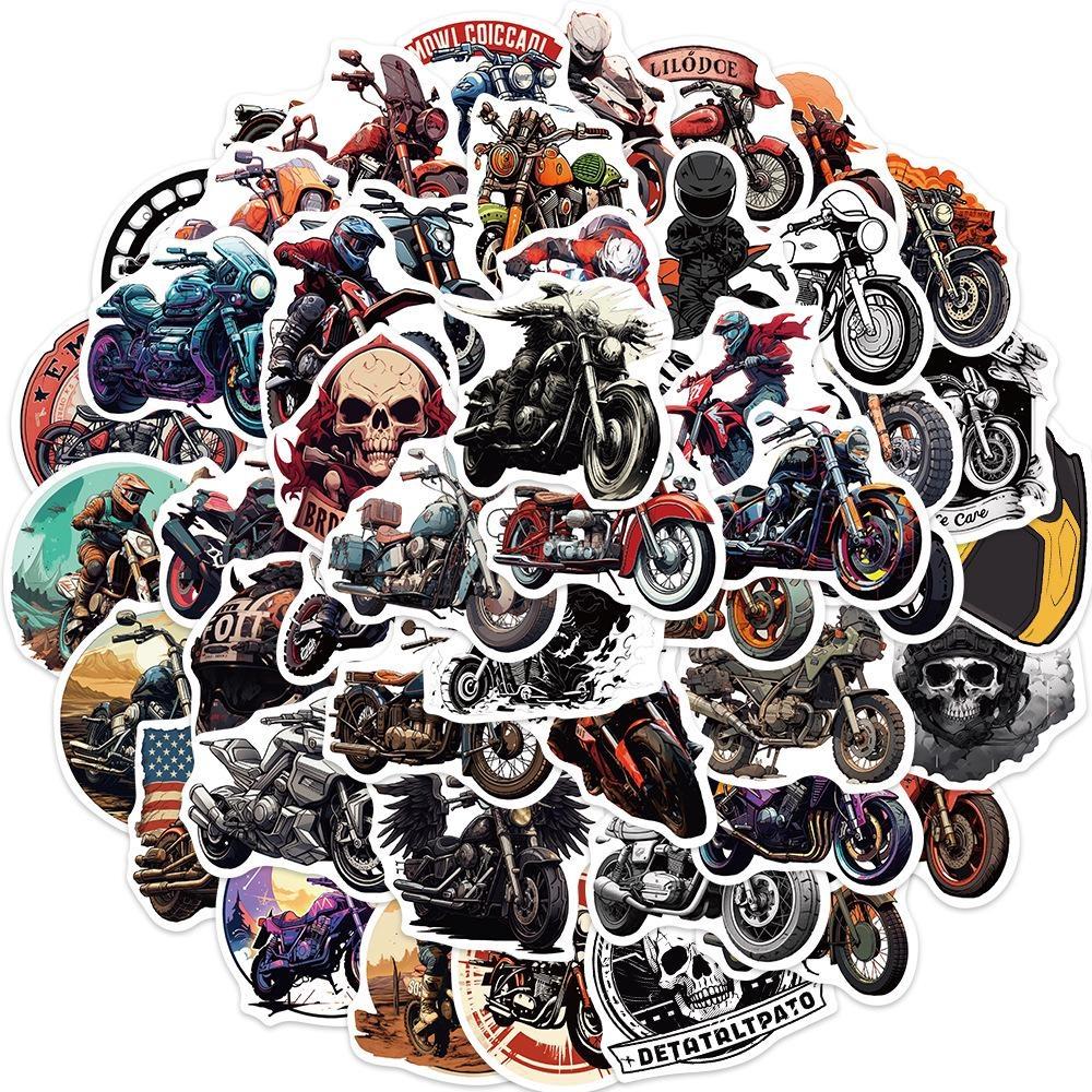 10/50pcs Cool Skeleton Motorcycle Stickers graffiti Stickers for DIY Luggage Laptop Skateboard Motorcycle Bicycle Stickers 10PCS
