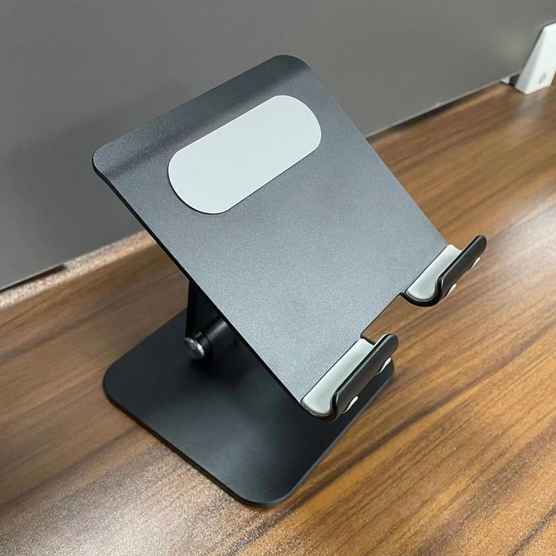 Adjustable Aluminum Tablet Desk Stand Phone IPad Laptop Streaming Study Foldable Metal Holder Black