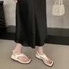 Pointed French niche Korean wedge heel strap open-toed sandals women's 2025 new summer fashion skirt Roman shoes