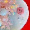 78CM Christmas Tree Skirt Plush Faux Fur Mat Home Xmas Floor Cover Ornament Party
