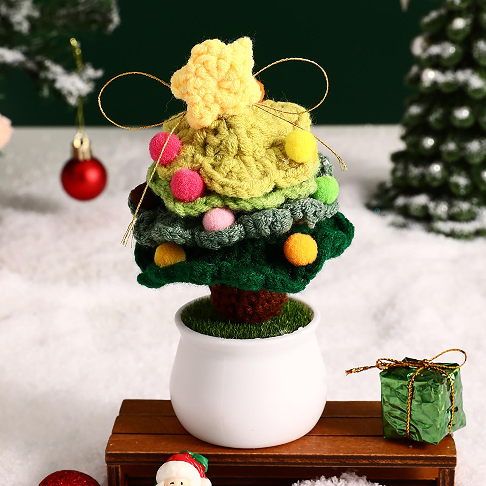 Вязаные крючком рождественские елки — фото 7