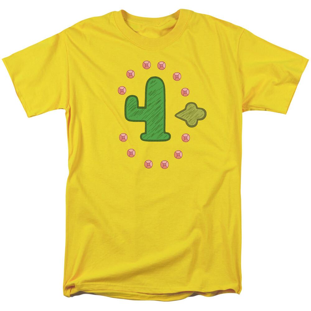 26 Clarence Freedom Cactus T Shirt Mens Licensed Cartoon Merchandise Yellow Unisex T-Shirt XXXL