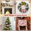 Dot Printed Wired Edge Ribbon 6 Rolls Christmas Green Red Ribbons, Decorative Wide Ribbons DIY Craft Bow Fabric Wire for Holiday Decoration (2.5 Inch