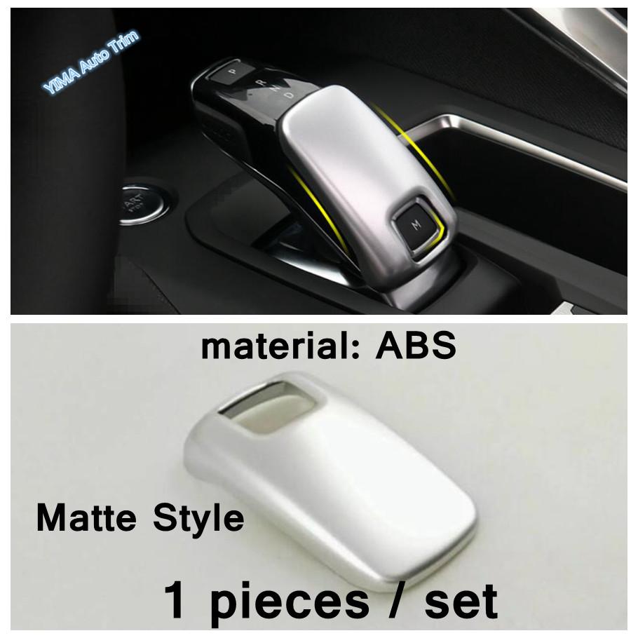 Car Steering Wheel Decoration Frame / Gear Shift Knob Head Cover Trim Fit For Peugeot 2008 - Carbon Fiber Accessories