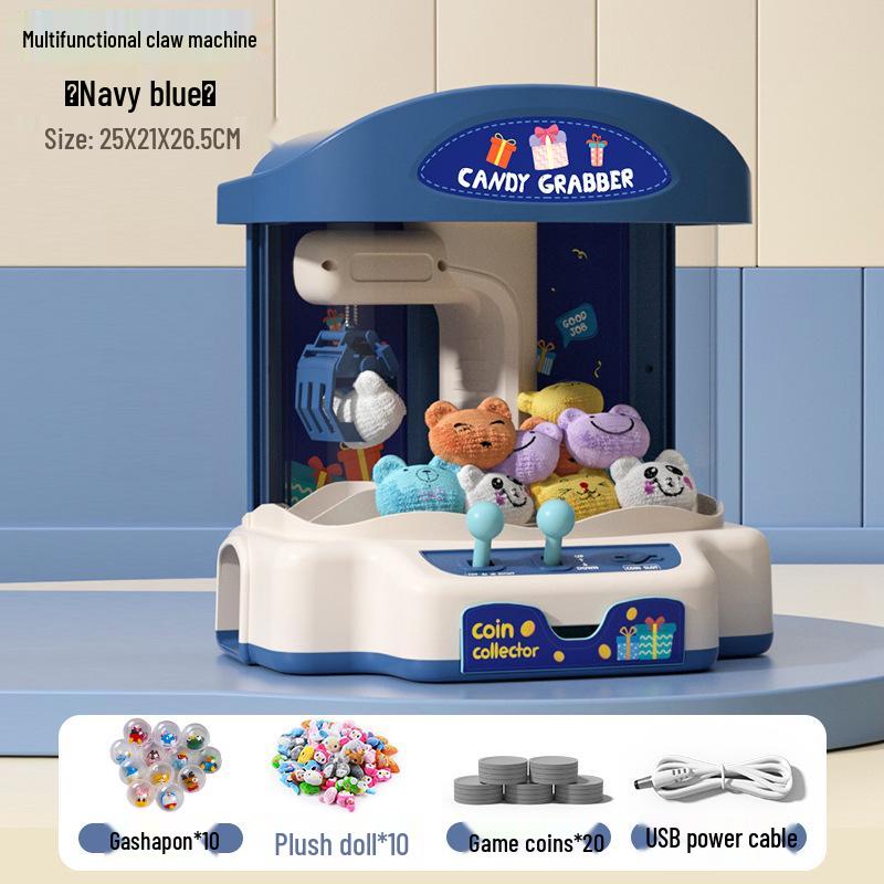 Mini Claw Machine for Kids - Coin-Operated Toy Grabber and Gashapon Game