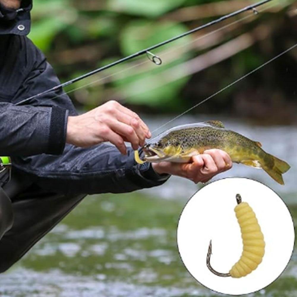 30Pcs/Box Soft Material Simulation Breadbug Lures Artificial Worms Freshwater Fishing