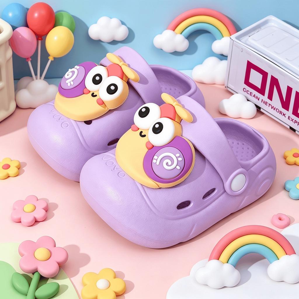 Summer Kids Cartoon Clogs EVA Non Slip Wear Resistant Breathable Home Outdoor Sandals For Boys And Girls