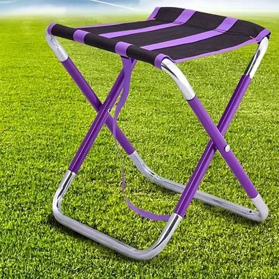 1PC Lightweight Aluminum Alloy Folding Stool, Small Horse Tie, Outdoor Portable Folding Small Bench, Fishing Small Stool