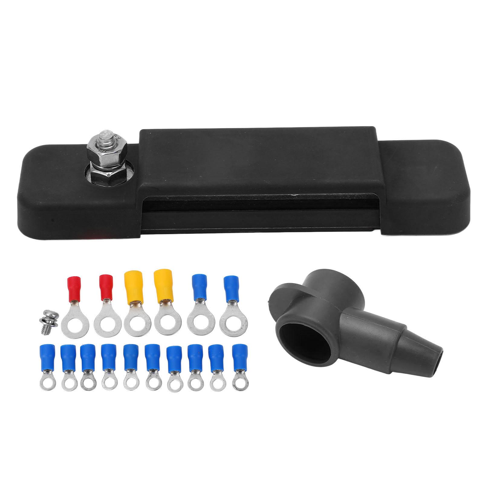 12 Terminal Power Distribution Block with Cover   for Car Marine Boat Solar Panels