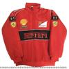 Men Women Vintage Racing Style Windproof Cycling Jacket Lightweight Embroidered Motorcycle Riding Outerwear