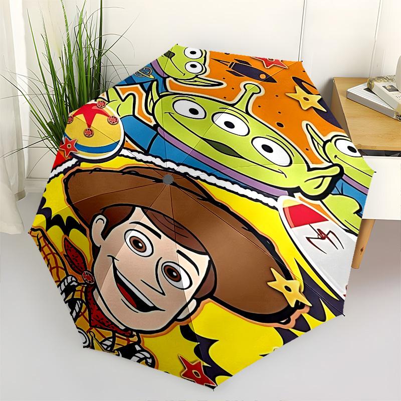 

Toy Story, Aliens Themed Automatic Opening and Closing Umbrella, Brightly Colored 8-rib Portable Umbrella, Suitable for Men and Women, A Per