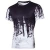 Νέο Ανδρικό Μόδα Αθλητικό Fitness Προσωπικότητα Print T-Shirt Ανδρικό Καλοκαιρινό Λεπτό Κοντομάνικο T-Shirt