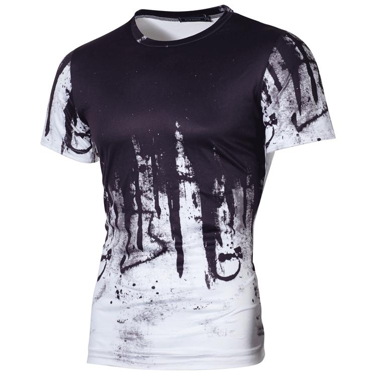 Tricou cu mânecă scurtă, subțire, cu mânecă scurtă, pentru bărbați