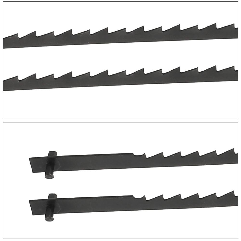 24 Pcs Carbon Steel Scroll Saw Blades 10/14/18/24 T Professional Sawing Machine Accessories High Toughness for Woodworking