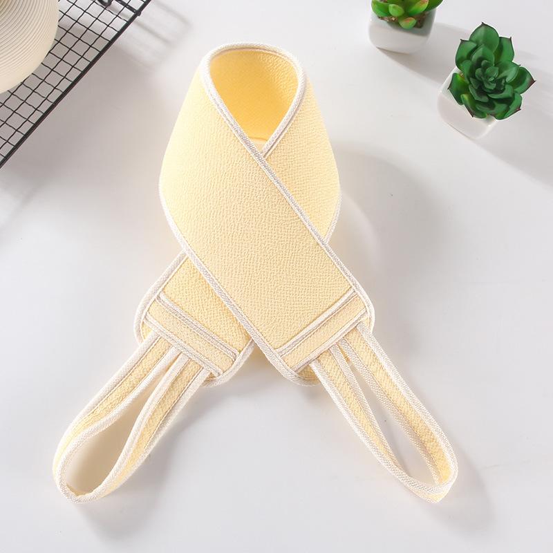 

1 шт. Щетка для спины для душа, двухстороннее полотенце для ванны, мягкие аксессуары для ванной комнаты для чистки тела бежевый