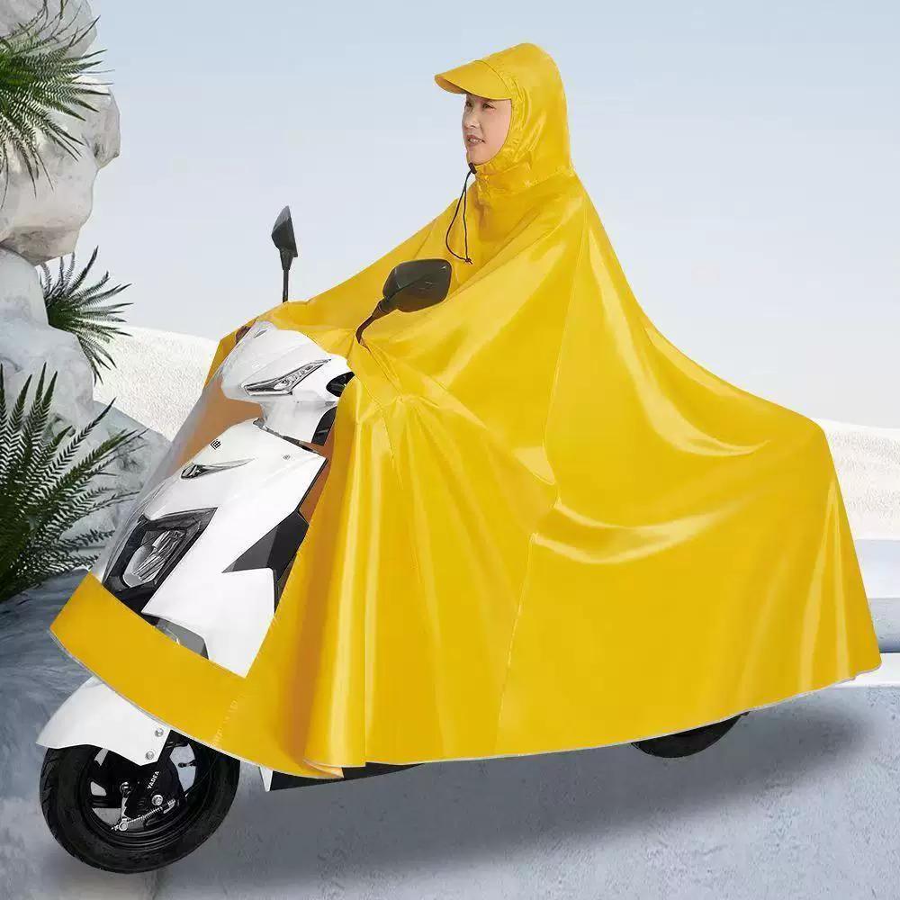 Oxford Style Thickened Adult Riding Double/Single Oversized Raincoat for Electric Bikes, Electric Scooters, and Motorcycles
