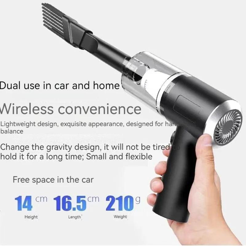 High Power Vacuum Cleaner USB Charging Car Household Vacuum Cleaner Small Car with Fully Automatic High Power Powerful Cleaning