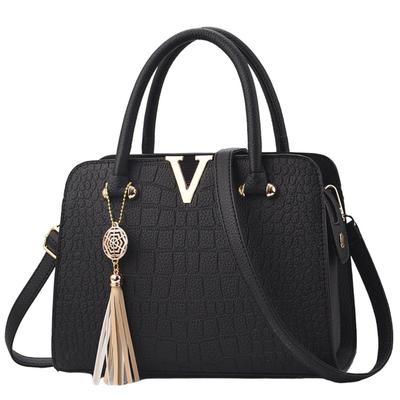 Croco Pattern Shoulder Bag Crossbody Bag 2way Handbag PU Leather Bag Commuting To School or Ceremonies Women's