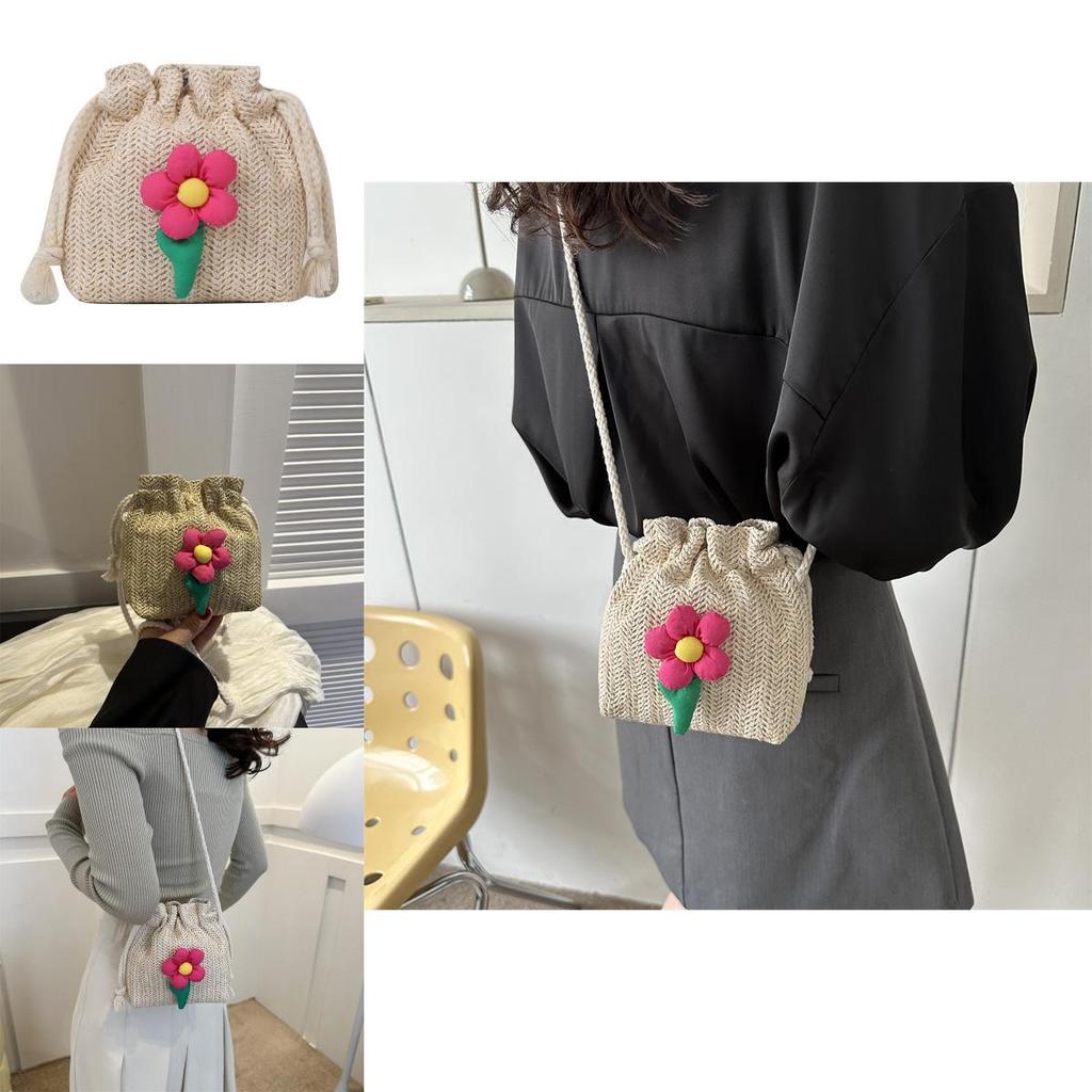 Stylish 2023 Summer Fashionable Woven Crossbody Bag For Women Chic Bucket Bag