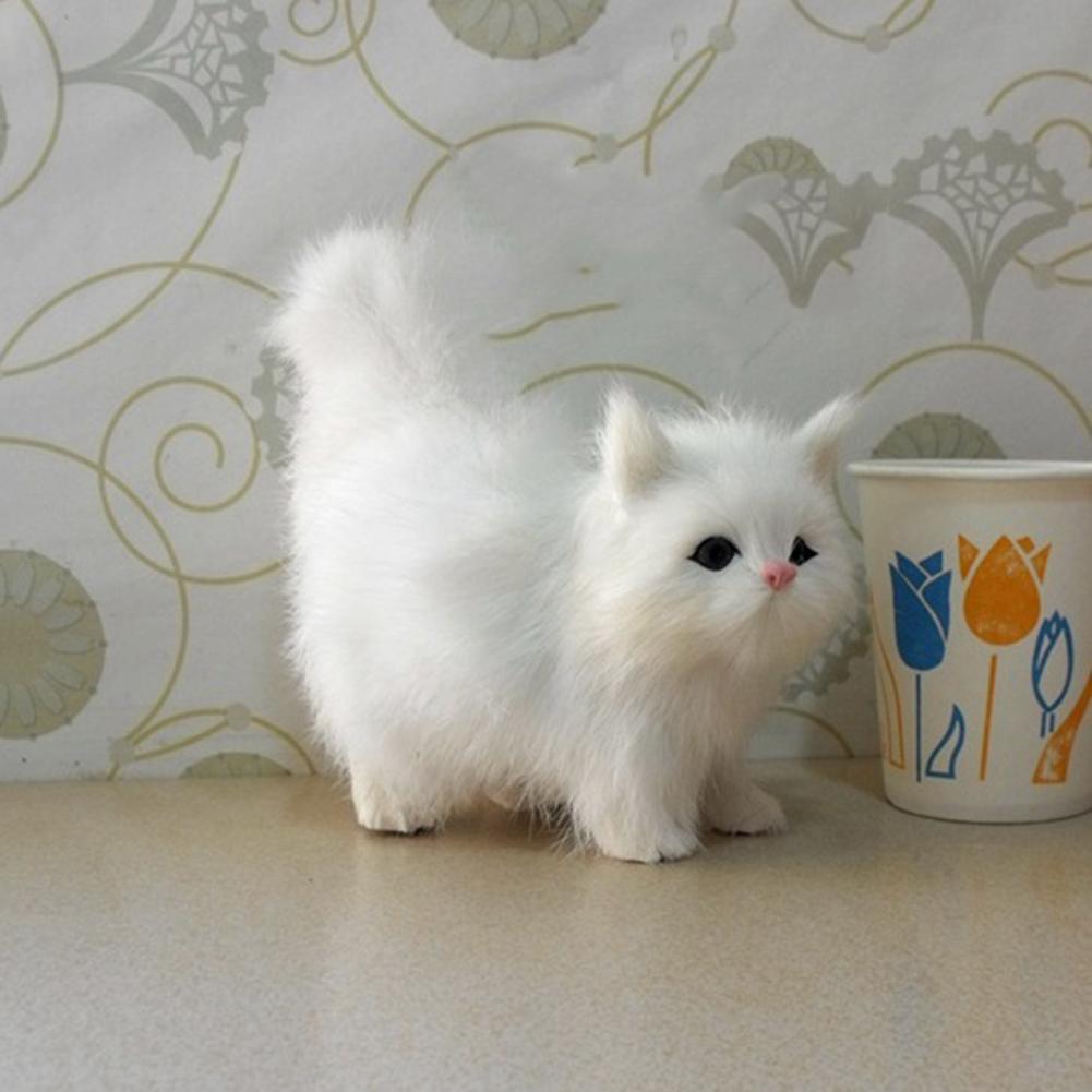 Lovely Simulation Plush Cat Toys Kids Stuffed Kitten Doll Home Ornements For Kids Birthday Gift Stuffed Real Life Cats Plush Toy