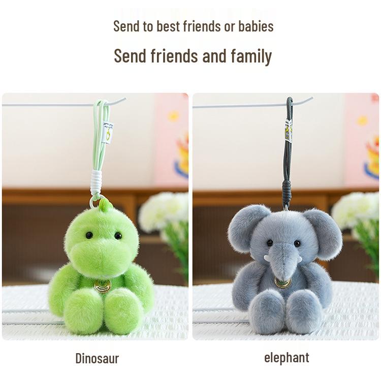 Adorable Teddy Bear & Bunny Plush Keychain for Kids – Perfect Schoolbag Charm & Gift for Girls