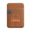 Magsafe 7 Muster Druck Swift Kalbsleder Kartenhalter Unisex Kartenhalter Gold Französisch-Blau Orange H0002781VAO