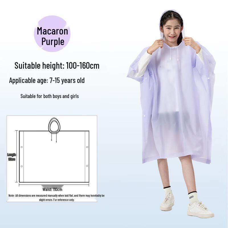 

Kids Rain Poncho with Backpack Space