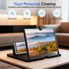 Mobile phone magnifier screen, 3D HD magnified projection screen, for movies, videos, and games, foldable phone stand with screen magnifier