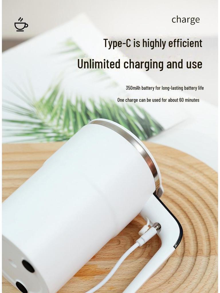 Smart Electric Magnetic Stirring Mug for Coffee and Protein Shakes
