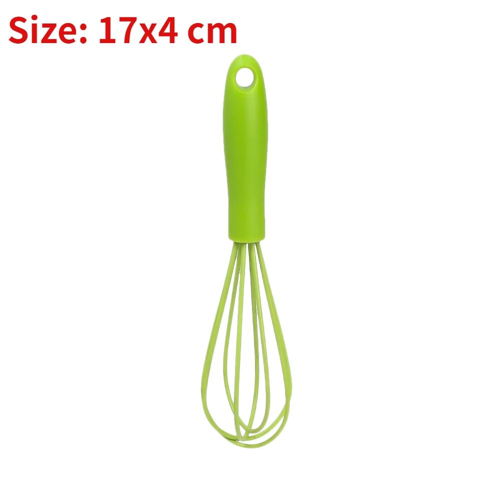 Kitchen Silicone Whisk Non-Slip Egg Beater Milk Frother Kitchen Utensil 17x4cm Kitchen Silicone Egg Beater Tool Easy To Clean