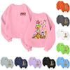Children's Fashionable Lightweight Long-sleeved Round Neck Pullover With Pockets Printed Pullover